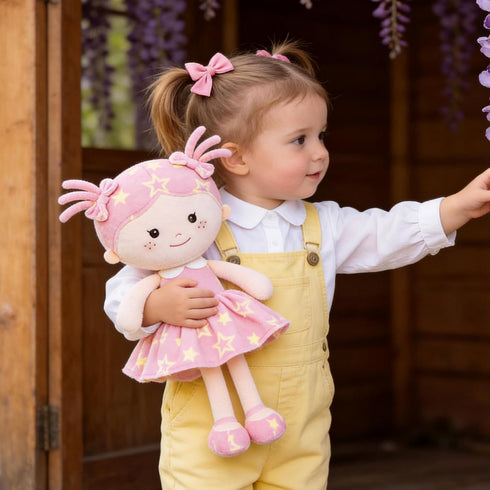 14" Onetoo First Baby Doll Plush Baby Girls Dolls Rag Doll Soft Baby Doll for Girls Sleeping Cuddle Buddy Doll Wear