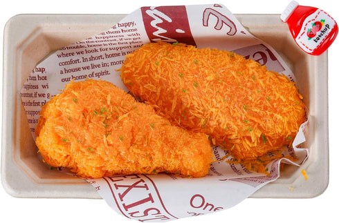 Handmade Taba Fried Chicken Squishy - Crispy Chicken Silicone Squishy Toy, Soft