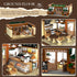 City Coffee House Building Set with Light, 1173 PCS Cafe Shop Building Block Toy with Ordering Counter and Baking Room