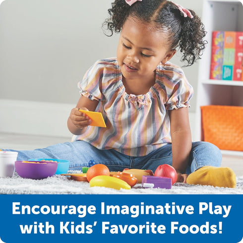Set Set, Learning Resources New Sprouts Munch It! Food - Food Kitchen Accessories, Pretend Toys, Toddler Picnic Table