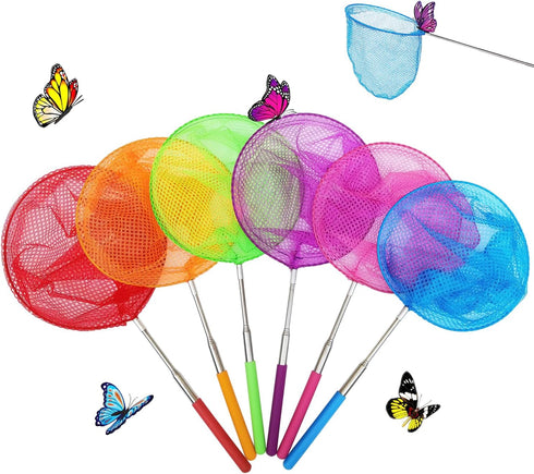 Insect Catching Nets with Telescopic Stainless Steel Pole, Butterfly Nets for Nature Exploration Toys for Kids.