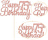 Gyufise 1Pc Happy 75th Birthday Cake Topper Glitter Cheers to 75 Years Old Cake Pick for 75th Birthday Party Supplies