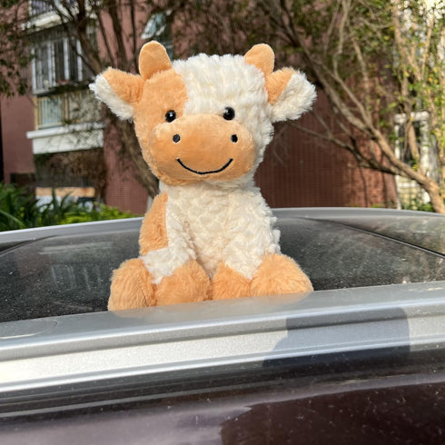 Gollicce 9 inch Cow Stuffed Animals, Cute Plush Toy Doll for Kids Boys Girls Women (Brown)