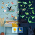 Glow in The Dark Dinosaur Wall Decals, Luminous Removable Stickers for Boys Bedroom Decoration, Kids Birthday Gift