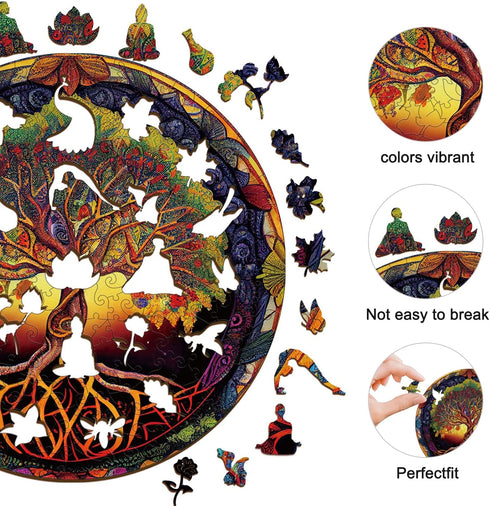 KAAYEE Wooden Jigsaw Puzzles - Wooden Puzzle Adult Unique Shape Advanced Tree Wooden Jigsaw Puzzle for Adult, Best Gift
