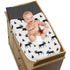 Rustic Woodland Plaid and Moose Changing Pad Cover