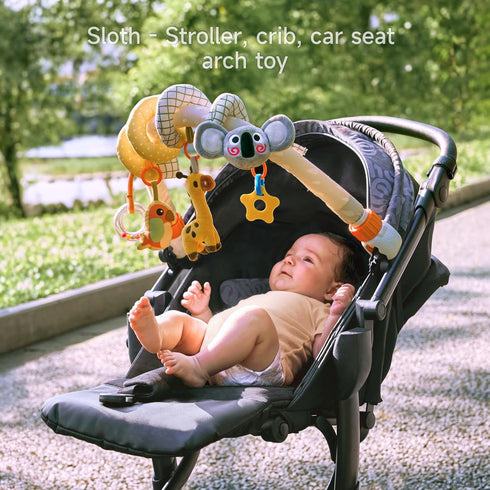 2 1 0 3 6 9 12 24 TUMAMA in Spiral Car Seat Toys Arch Stroller Toy Baby Hanging Toys with Clip Adjustable Detachable