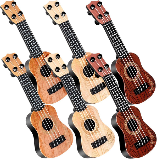 XGHSHW 10 Inch Kids Mini Guitar 3 Pcs Toy Guitars 4 Strings Mini