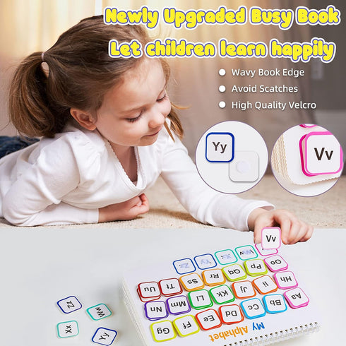 Huijing Montessori Preschool Learning Activities Busy Book - Workbook Activity Binder / Toys for Toddlers, Autism