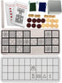 Ancient Board Game: Royal Game of UR & Senet - 1 Board, 8 Wooden Dice, 14 Wooden Pieces, Metal Box
