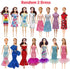 29 Pieces Doll Clothes and Accessories for 11.5 Inch Girl Dolls, Including 5 Tops, 5 Pants, 3 Dresses, and More