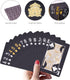 Waterproof Playing Cards - Plastic Deck of Gift Poker Cards in Black Diamond Design