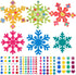 Zonon 24 Pieces Holiday Snowflake Craft Kit Winter DIY Hanging Craft Ornaments Snowflake