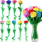 ZJoey 18 Pcs Plush Rose Flower Stuffed Bendable Stems Plush Bouquet Toy Soft