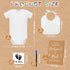 SytuHete 69 Set Pcs Baby Bib Bodysuit Baby Shower Baby Shower Game Sign Baby Feeder Bib Newborn Bodysuit Fabric Marker