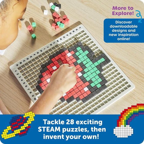 Learning Resources STEM Explorers Pixel Art Pro - Critical Thinking, Math Manipulatives, Problem Solving Skills