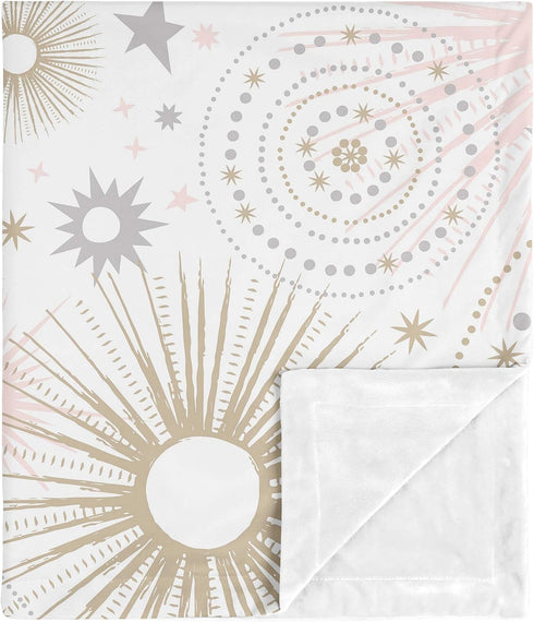 Sweet Jojo Designs Star and Moon Celestial Baby Girl Receiving Security Swaddle