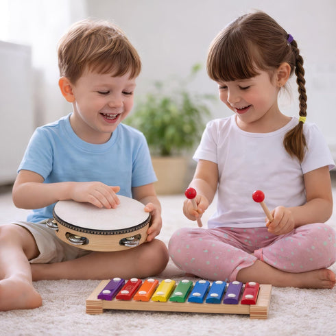Set Stoie's Musical Toys for Toddlers, Wooden Percussion Instruments Toy for Kids Baby Preschool Educational Musical