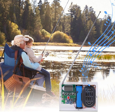 MiOYOOW F? Radio Kit, LCD Display Rechargeable Digital Radio Module DIY Kit with Headphone Jack for Education and Home
