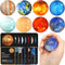 Pllieay 16PCS Solar System for Kids, Solar System Planets Toys with Bouncy Balls & Planetary Flashcards
