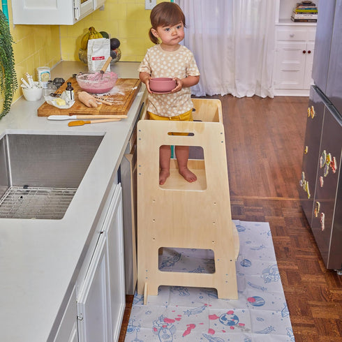 (30-Pack) 47 Dollop Premium Disposable Splat Mats Extra Large Water-Resistant High Chair Floor Protector Biodegradable