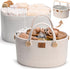 Diaper Caddy Hanging Organizer, Detachable Versatile Handles 2-Layer Storage Nursery Hanging Basket
