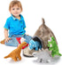 Set Set 5 Set PASSIONFRUIT Stuffed Toy Dinosaur Animal of Dino Stuff Toy for Toddlers with Volcano Zipper Carry Bag