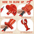 Silipull 24pcs Crab Boil Party Supplies Includes Crab Balloons Red and White Checked Tablecloth Fish Net Decorative
