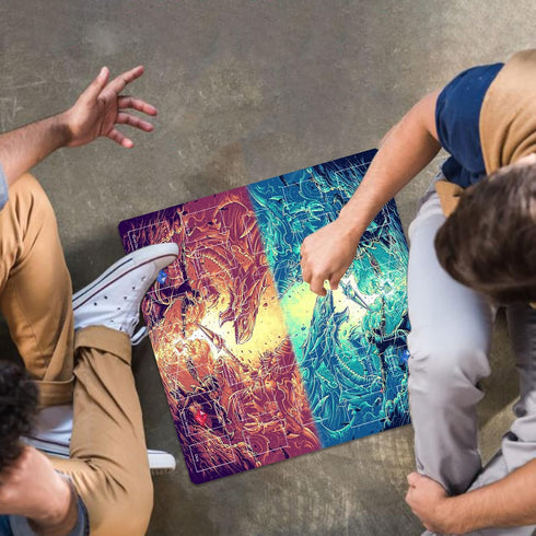 2 60x60cm/23.6x23.6inch Card Rubber Mat - Player, Square playmat for Gamer