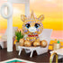 P.Lushes Designer Fashion Pets Natalie Von Corn Premium Unicorn Stuffed Animal, 6”, Gold and Blue