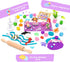 Creative Mind Mermaid Sensory Kit - 3 Jars Non-Toxic Play Dough & Reusable Sensory Bins with Sea Animals for Toddlers