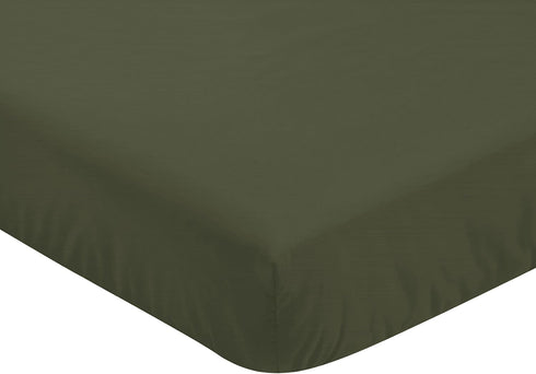 Sweet Jojo Designs Green Boy Baby Fitted Crib Sheet for Infant Newborn Nursery Toddler Bed Room Standard Mattress