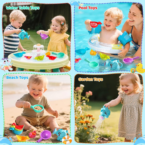 2-4 8 1-3 1 2 3 4 5 6 Fajiabao Bath Toys Toddlers PCS Mold Free Bath Toys for Kids Ages with Floating Ducks & Water