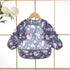 5pcs Set Long Sleeve Waterproof Bib Full Coverage Apron Bib Smock Toddler Bibs with Pocket 6-30 Months
