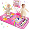 Toys for 1 Year Old Girl Gifts: Baby Musical Mat Toddler Toys Age 1-2, 3 in 1 Piano Drum Animal Touch Unicorn Toys for