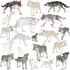 Deekin 20 Pcs Mini Around World City Miniatures, Realistic Themed Party Gifts (Wolf)