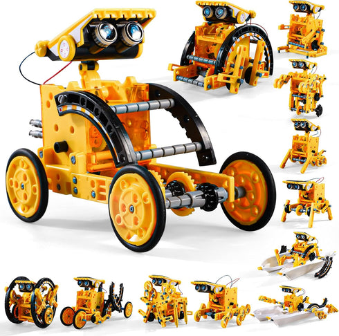 Lucky Doug 12-in-1 STEM Solar Robot Kit Gifts for Kids Ages 8-13, Boys Girls Educational Toys