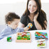 Wooden Animals Block Puzzles for Kids Ages 2-4 with Book, Educational Interactive Toys Gift for Boys and Girls