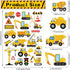 500 Harloon Pcs Construction Sticker Car Bus Truck Airplane Ship Thick Gel Cling Truck Transportation Vehicle Sticker