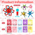 ShinyRelief 25 Pcs Valentine's Day Gifts for Kids Valentine Cards with Finger Fidget Toy Glow in The Dark DIY Stress