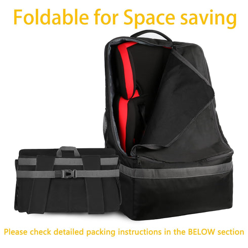 Backpack YOREPEK Padded Car Seat Travel Bag for Airplane, Heavy Duty Car Seat Bags for Air Travel, Carseat Cover