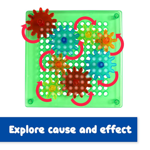 2+ 4 2 Spark & Wow Swap 'N' Spin Gear Grid | Ages | Translucent | Gears Toys for Kids | Colors and Sizes | Early STEM