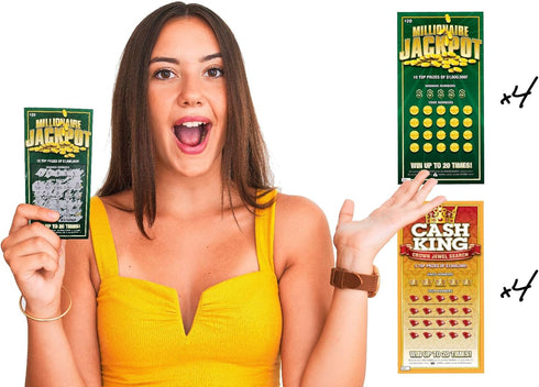 Prank Lottery Tickets and Scratch Cards, Look Real, $1 Million Winning Ticket Gag Set
