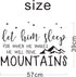 Wall Decal Kids Let Him Sleep for When He Wakes He Will Move Mountains - Nursery Stars Vinyl Wall Stickers (Small,
