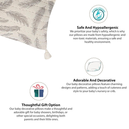 Soft Grey Feather Pillow for Babies by Crane