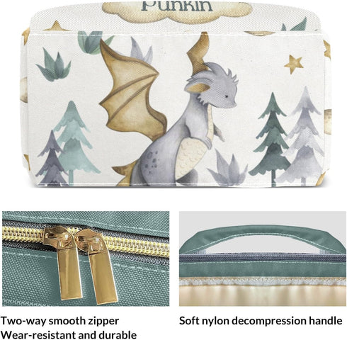 LiSoAkWE Backpack Daypack Backpack Cute Flying Eggs Dragon Personalized Large Capacity Diaper Bags,Custom Name Casual
