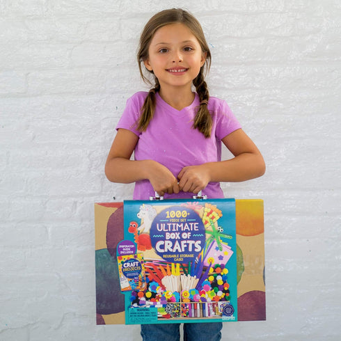 1000 Set, Made By Me Ultimate Craft Box, Art & Craft Activities Piece Storage Case, Great for Preschool Arts & Crafts