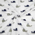 American Baby Company 2 Pack 100% Natural Cotton Fitted Pack and Play Sheets, 39" x 27", Navy Whale/Grey Zigzag