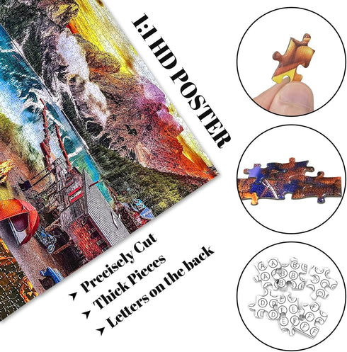 2000 Jigsaw Puzzles Pieces for Adults, Families Lakeside View Pieces Fit Together Perfectly