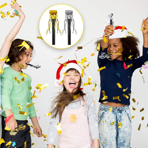 Sumind 36 Pieces Party Blower Noisemakers, Gold and Silver Musical Blowouts for Birthday Supplies